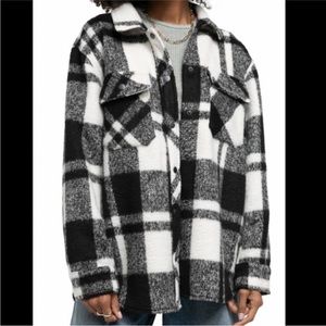 Urban outfitters Leah Plaid Shirt Jacket